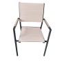 Sedia da giardino con braccioli in alluminio Lillà beige 6 pz