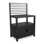 Armadio da esterno basso in alluminio antracite 90x56x141 cm