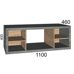 t.b.t. mobile sottolavabo per arredo bagno, grigio/color legno, con scomparti.