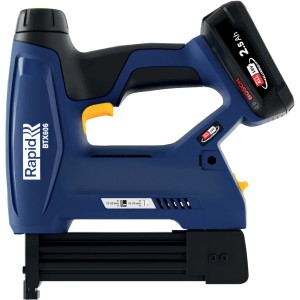 Rapid BTX606 18 V cucitrice a batteria con batteria e caricabatterie, blu. Cucitrice elettrica per graffette e chiodi.