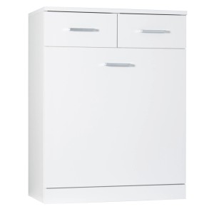 Mobile bagno t.b.t. bianco con due cassetti e un'anta. Arredo bagno.