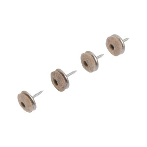 Set di 4 feltrini per parquet Ø 24 mm con vite per mobili, protezioni per parquet.
