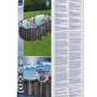 Confezione di una piscina Bestway Power Steel Frame. Stampa con piscina in giardino.