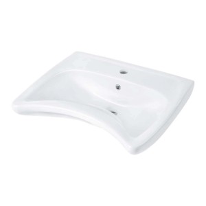 Lavabo sospeso Remedios Idrostile foro rubinetto Bianco