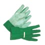Guanti da giardino LUX da donna, taglia S, verdi con puntini bianchi per una presa migliore.
