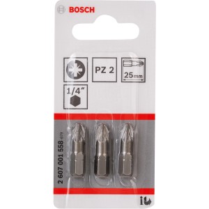 Bosch Pro PZ2 inserto a croce, set da 3, extra duro per avvitatura.
