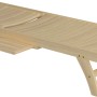 Lettino prendisole Canston in legno di acacia, oliato bianco, con ripiano e ruote.