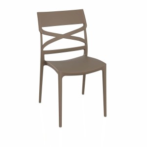 Sedia Flow 45x54x85 cm Tortora