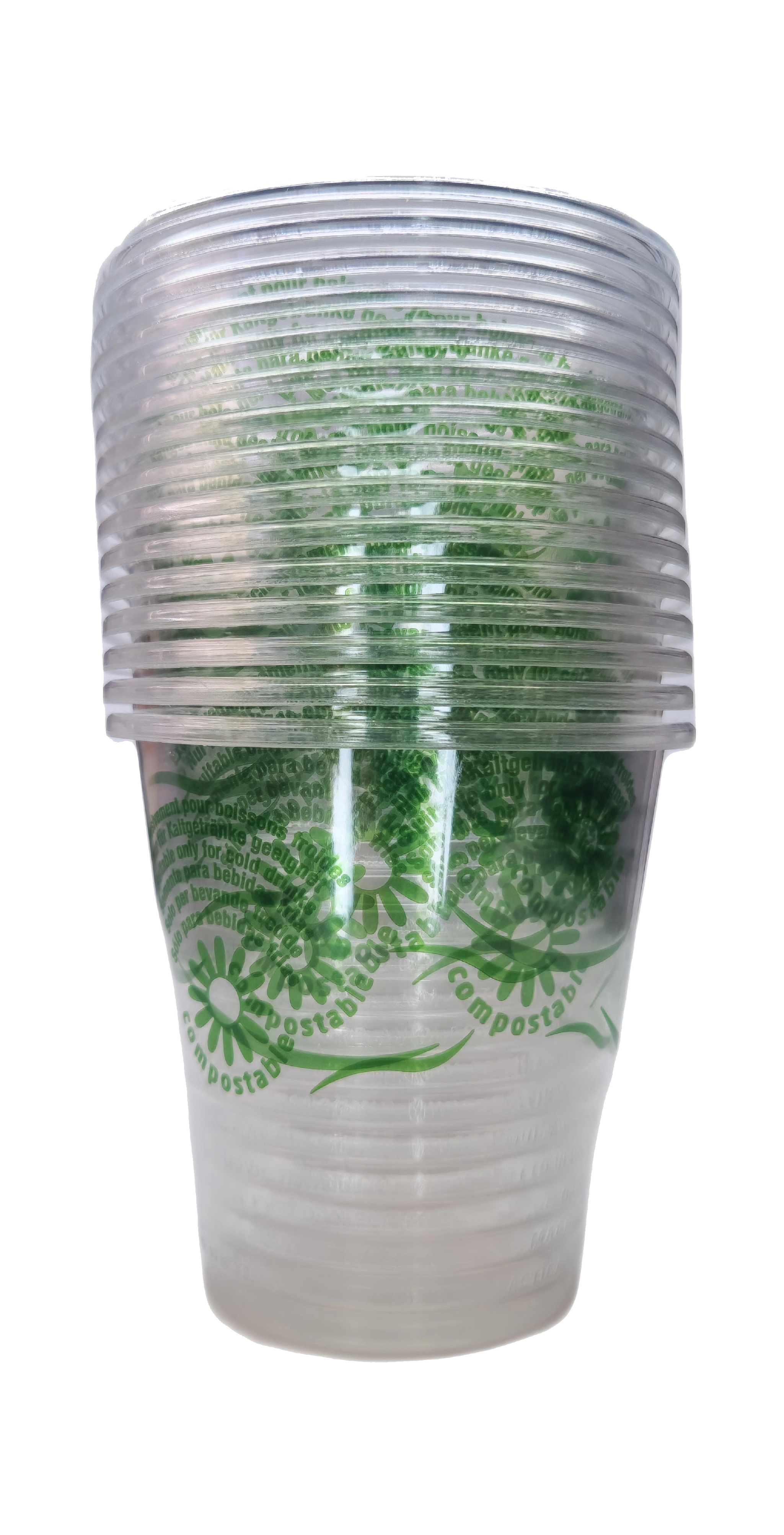 Bicchieri biodegradabili 250 cc supertrasparenti