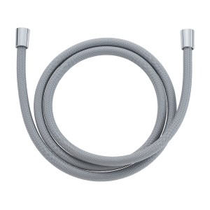 Tubo doccia grigio t.b.t. con raccordi cromati.