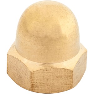 LUX Dado a cappello M10 in ottone, set da 4. Protegge le estremità delle viti e riduce il rischio di lesioni.