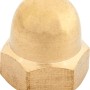 LUX Dado a cappello M10 in ottone, set da 4. Protegge le estremità delle viti e riduce il rischio di lesioni.