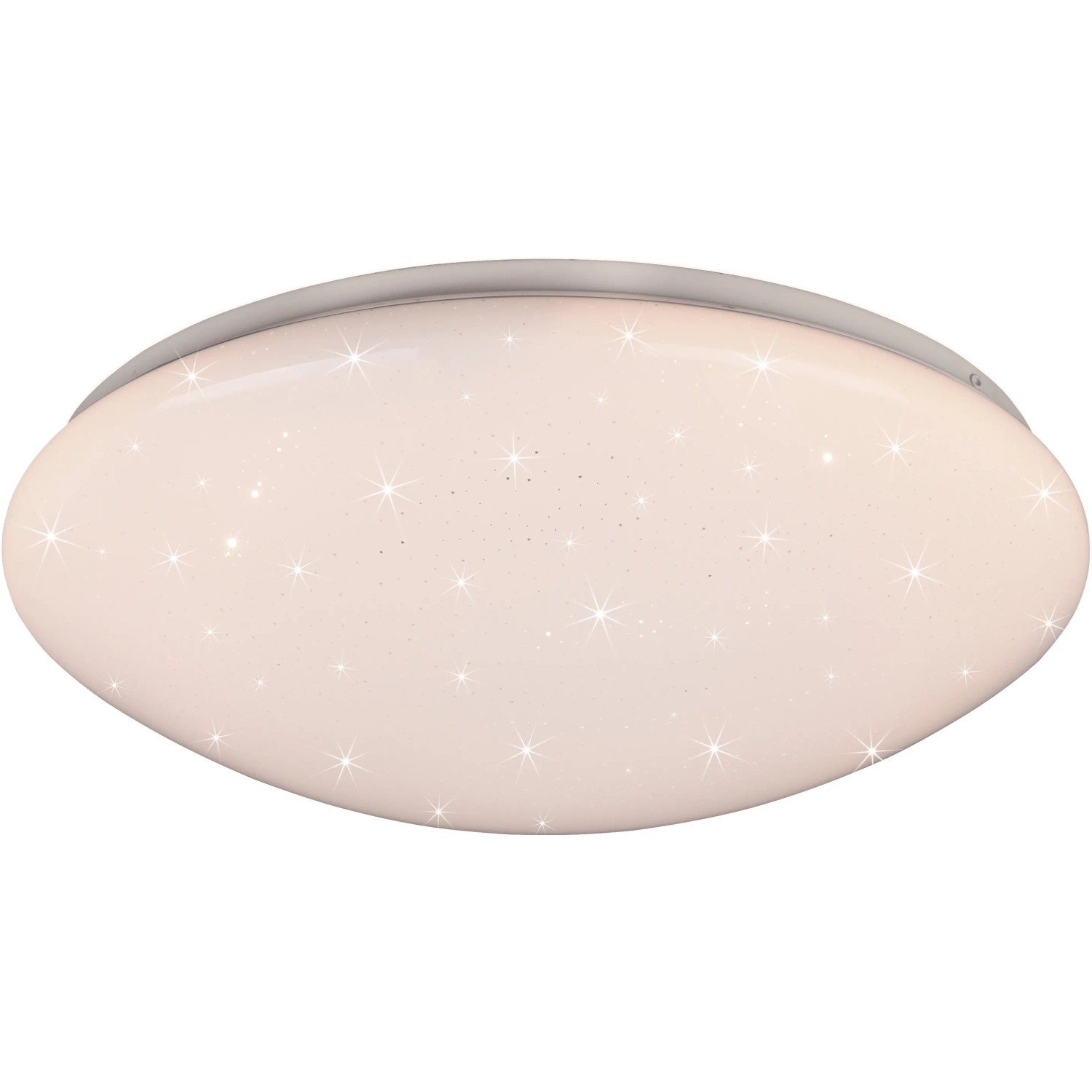 Plafoniera LED Reality Lukida bianca con effetto cielo stellato.