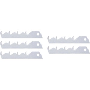 Lame a gancio LUX a strappo, 18 mm, 5 pezzi, per lavori di spatolatura e taglio sicuro di carta e cartone.