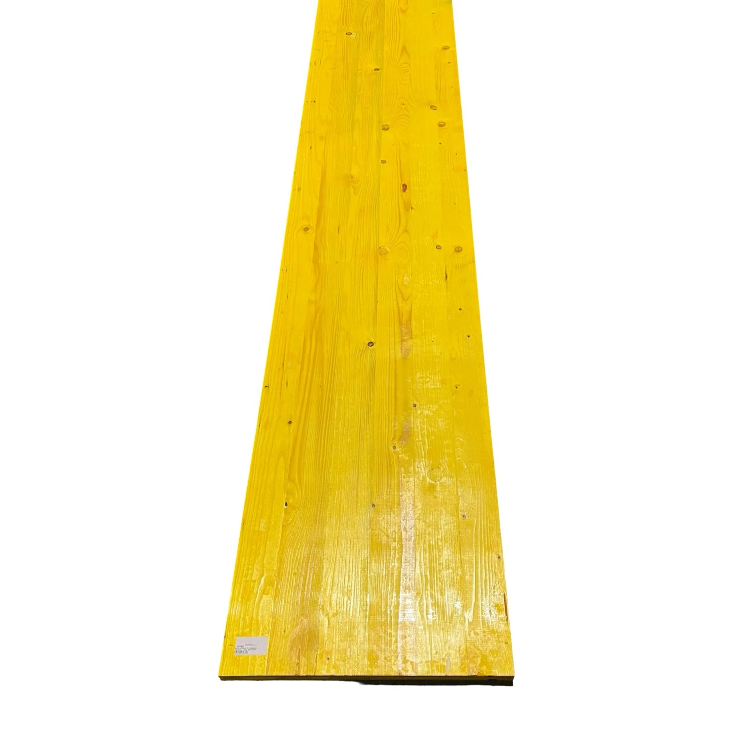 Tavola gialla t.b.t. in legno per progetti di costruzione.