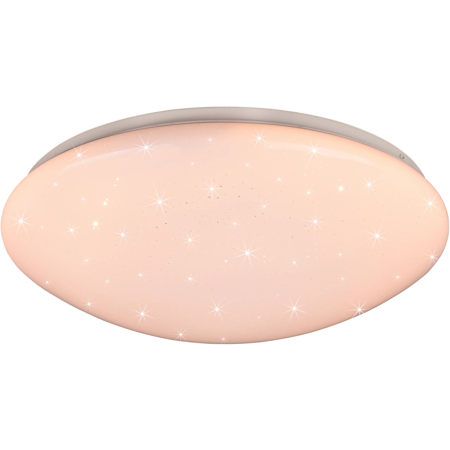 Plafoniera LED Reality Lukida bianca con effetto cielo stellato.