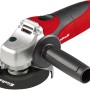 Smerigliatrice angolare Einhell TC-AG 115, 500 W, rosso-nera, con disco da taglio montato.