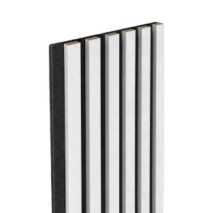 Pannello fonoassorbente decorativo bianco 240x30 cm Sp. 19 mm