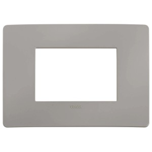 Placca Plana Up 3 moduli grigio cemento