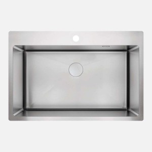 Lavello 1 vasca Idrostile Roque con sifone 505x203 mm acciaio spazzolato