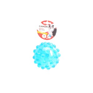 Palla blu con noduli di Camon, un gioco per cani.