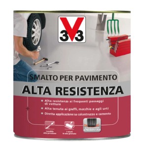 Barattolo di smalto per pavimenti t.b.t., alta resistenza per garage e officine.