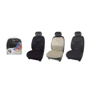 Coprisedili auto t.b.t. in nero e beige, accessori interni auto.