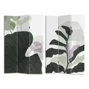 Paravento stampa foglie a 3 ante verde