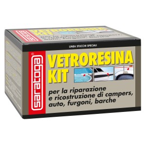 Kit Saratoga VETRORESINA per stucchi speciali, per riparazione di camper, auto, furgoni e barche.