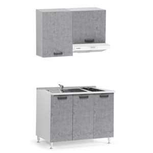 Cucina monoblocco Zagabria 120 cm cemento