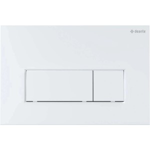 Placca di comando doppio scarico Idrostile slim 165x247 mm bianco opaco