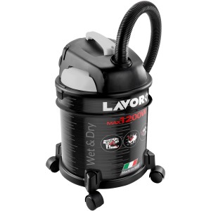 Aspirapolvere nero per liquidi e solidi di Lavor, un Aspiratutto per pulizie versatili.