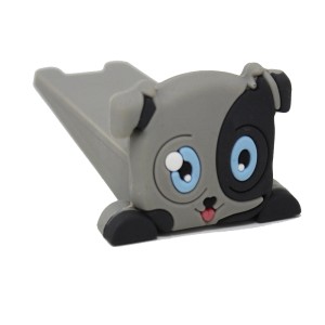 Fermaporta grigio a forma di cane, Fermaporte.