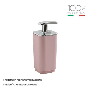 Dosasapone bagno Seventy in resine termoplastiche rosa matt