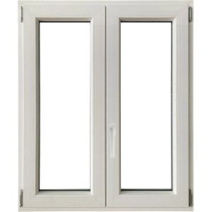Finestra in PVC bianca a due ante