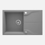 Lavello 1 vasca con gocciolatoio rett Idrostile Florida 490x194 mm Grigio Met
