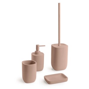 Scopino bagno Ylenia in resina rosa matt
