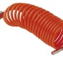 Tubo aria compressa arancione a spirale per compressori.