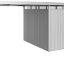 Tetto laterale Biohort taglia L, argento metallizzato, per casetta HighLine H4, con pluviale.