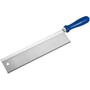 Seghetto LUX Comfort 250 mm con manico in legno blu per lavori di precisione.