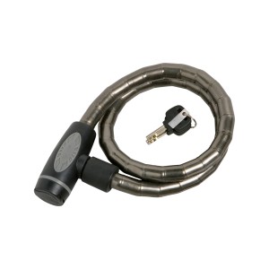 Lucchetto per bici LUX con cavo corazzato, 85 cm, con chiave. Lucchetto robusto per biciclette.