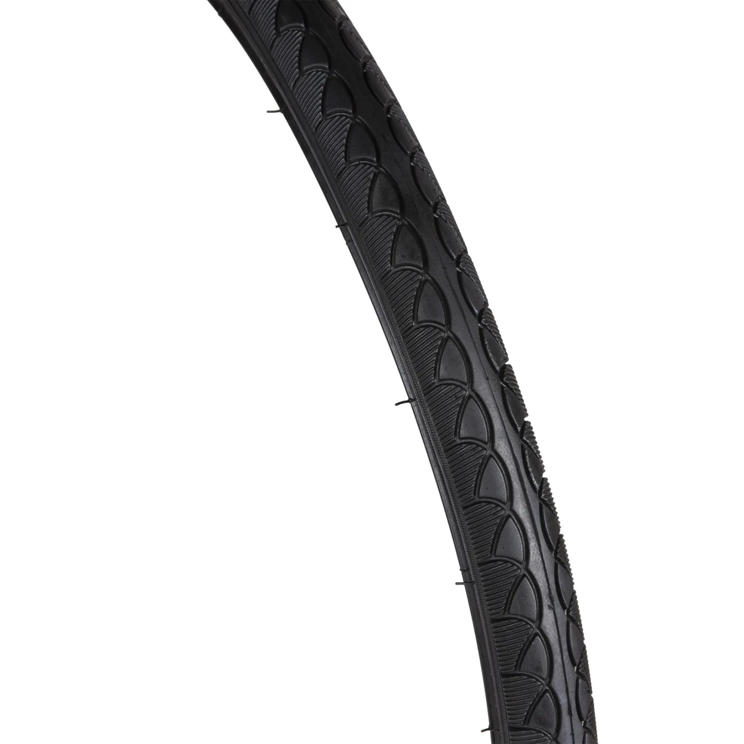 Copertone per bici nero con battistrada speciale per una presa ottimale.