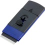 Raschietto universale LUX con 5 lame, corpo in plastica blu e nero, spatola per vetro e ceramica.