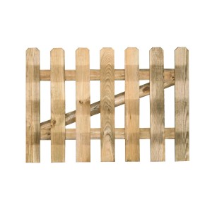 Cancello in legno per recinzioni da giardino, finitura naturale.