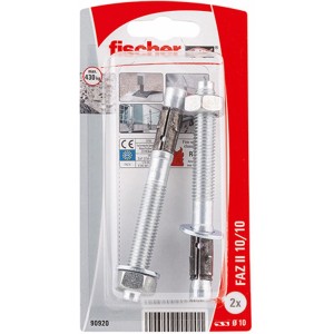 Fischer Ancoraggio bullone FAZ II 10/10 K, 2 pezzi, ancoraggio in acciaio per massima capacità di carico.