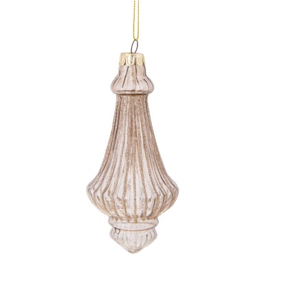 Pendente in vetro champagne H 6,50 cm x Ø 3,5 cm