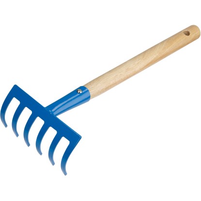 LUX rastrello manuale con impugnatura in legno