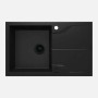 Lavello 1 vasca gocciolatoio rettangolare Idrostile Florida 490x194 mm Nero
