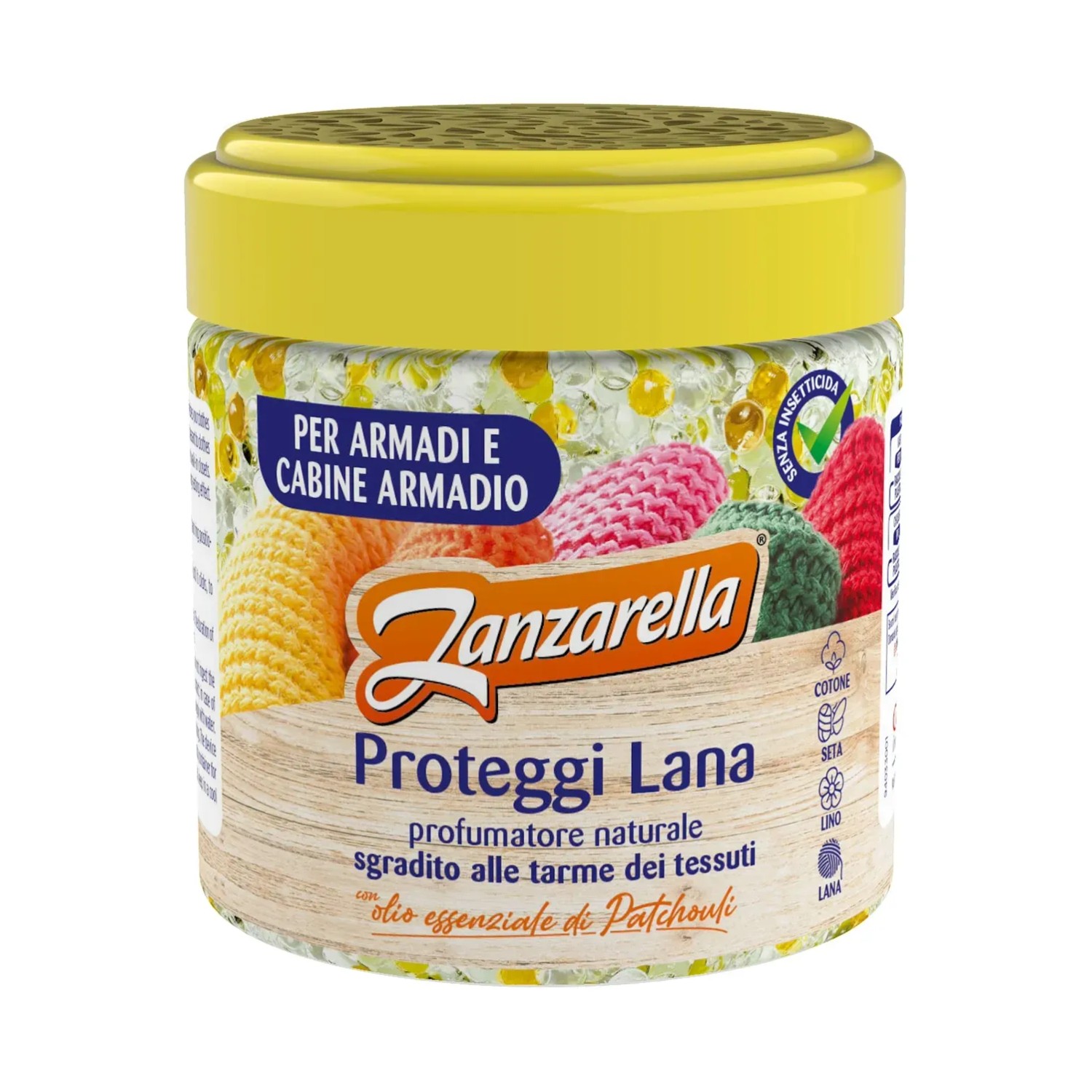 Zanzarella antitarme per abiti, profumatore naturale con olio di patchouli.