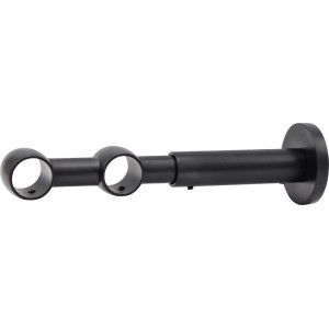 Supporto per bastone per tende doppio Mydeco Noble nero estensibile, Ø 2 cm.